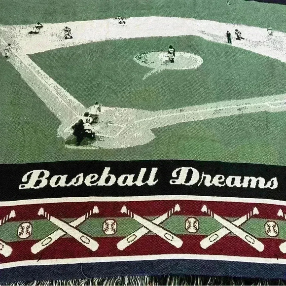 Vintage Baseball Tapestry Throw - Picture 2 of 4
